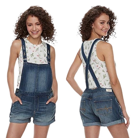 Denizen From Levi’s Bib Overall Shorts Medium - Picture 1 of 15